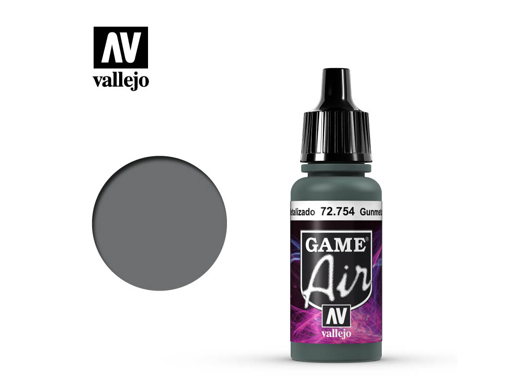 Farbe Vallejo Game Air 72754 Gunmetal (17ml)