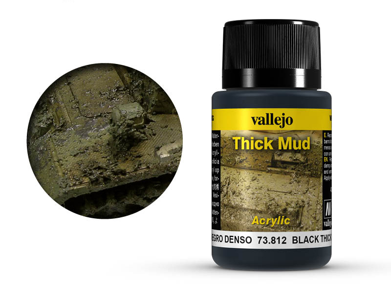 Vallejo Weathering Effects 73812 Black Thick Mud (40ml)