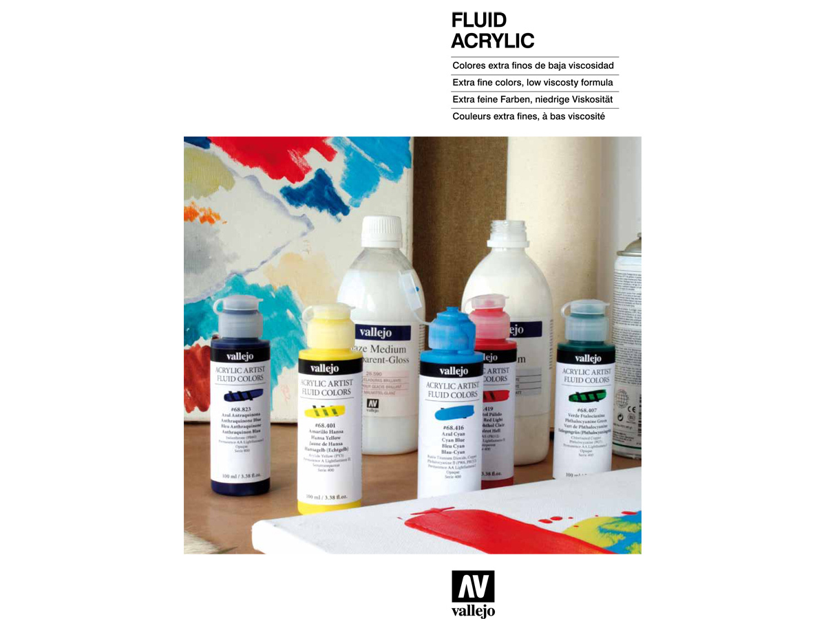 Vallejo CC017 Color Chart: Fluid Acrylic
