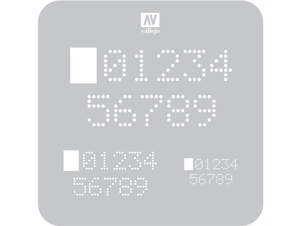 Vallejo Stencils ST-SF004 Digital Numbers