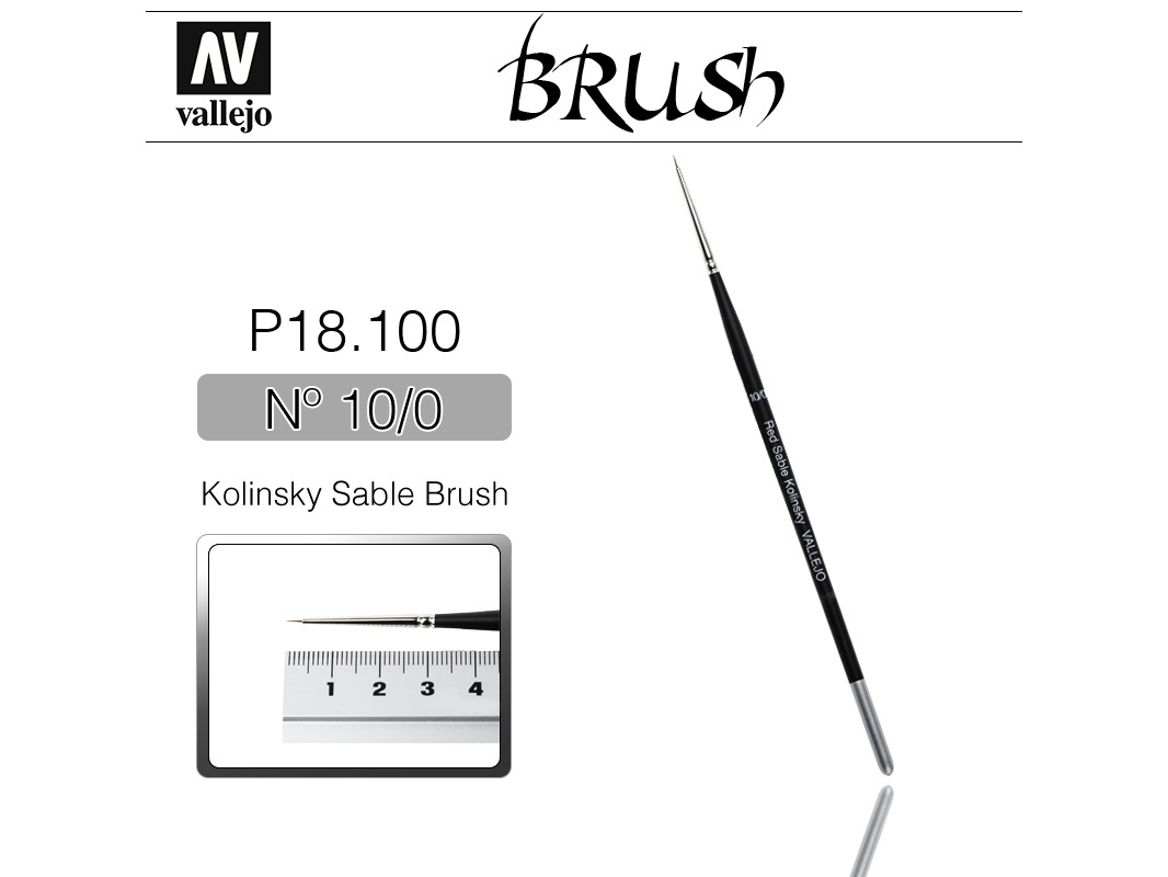 Vallejo Brush P18100 Kolinsky Sable Brush No.10/0