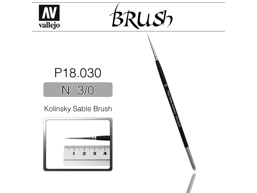 Vallejo Brush P18030 Kolinsky Sable Brush No.3/0