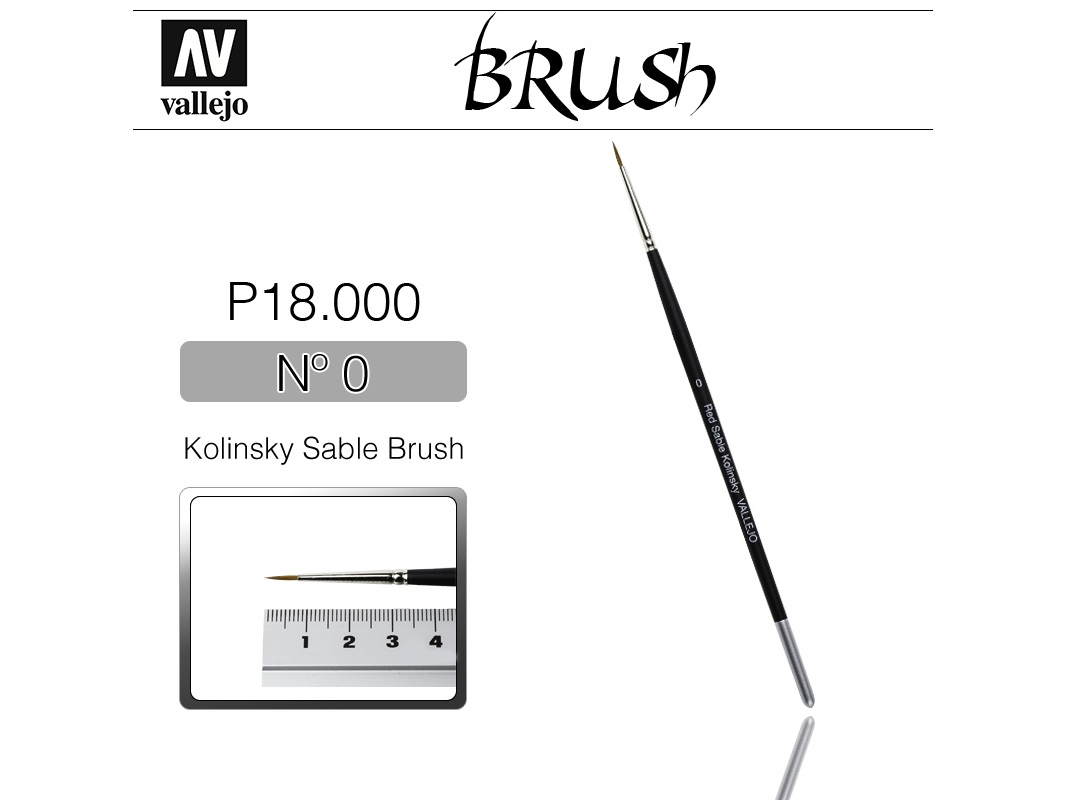 Vallejo Brush P18000 Kolinsky Sable Brush No.0