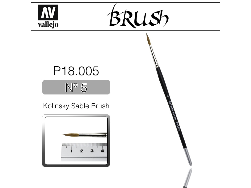 Vallejo Brush P18005 Kolinsky Sable Brush No.5
