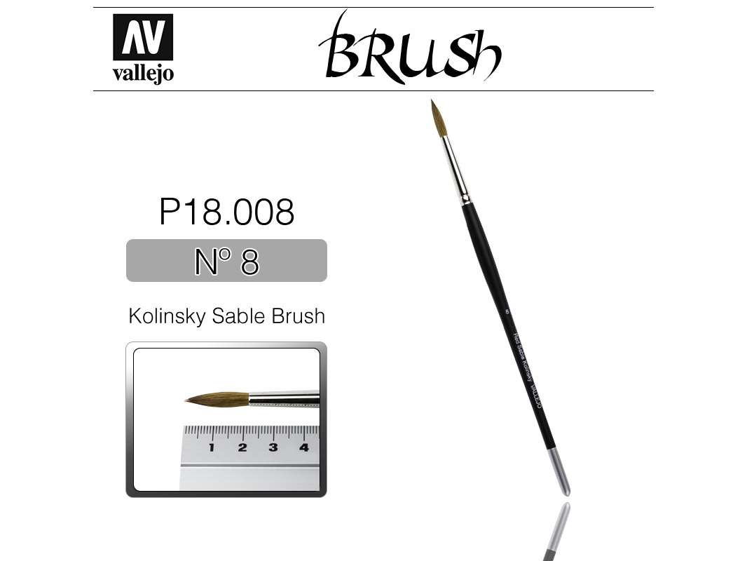 Vallejo Brush P18008 Kolinsky Sable Brush No.8