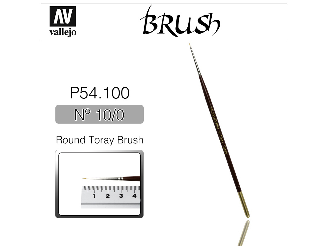 Vallejo Brush Synthetic P54100 Round Toray Brush No.10/0