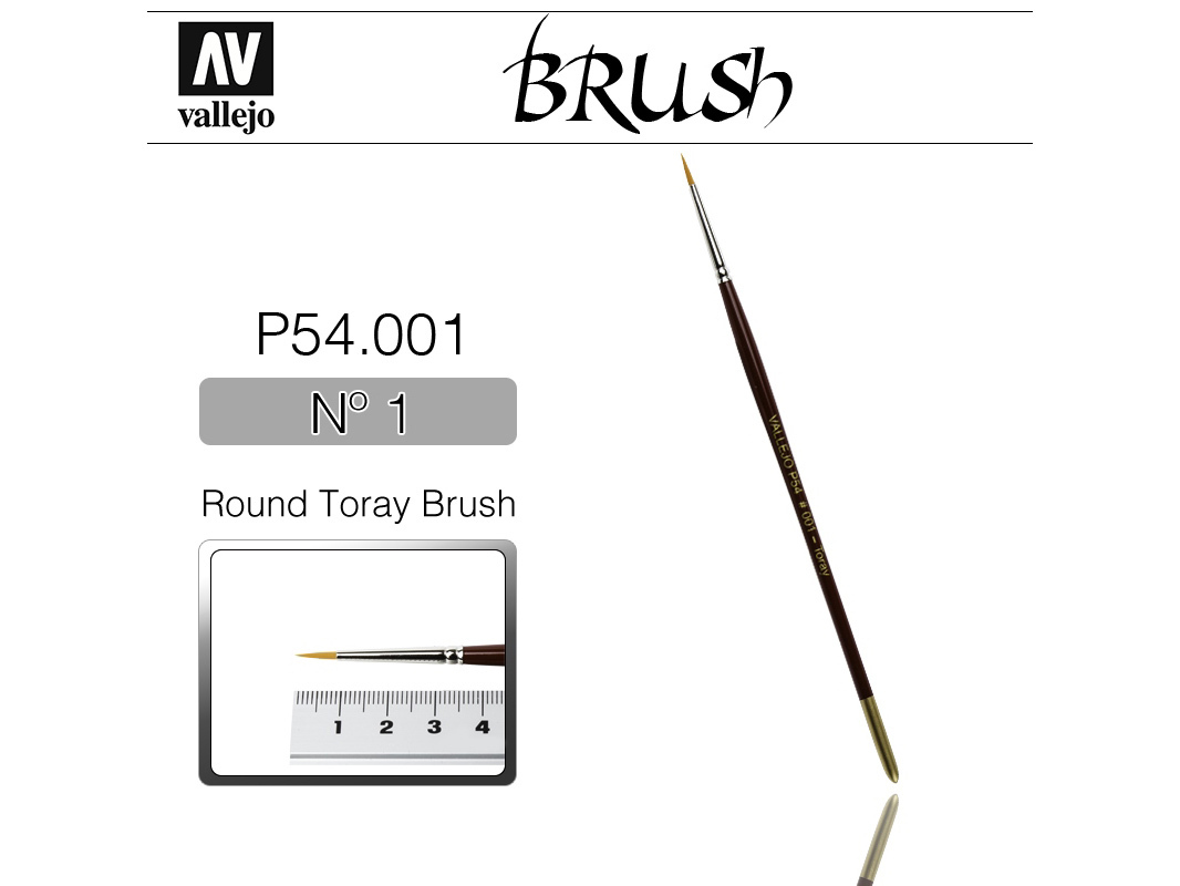 Vallejo Brush Synthetic P54001 Round Toray Brush No.1