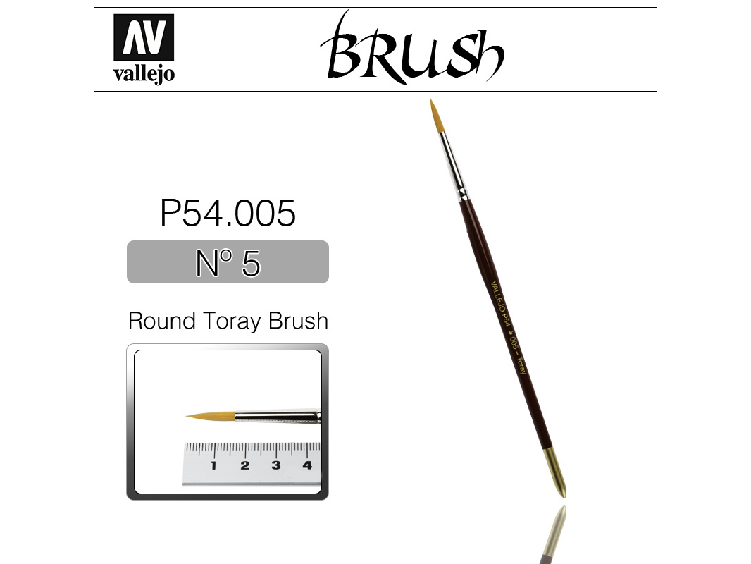 Vallejo Brush Synthetic P54005 Round Toray Brush No.5
