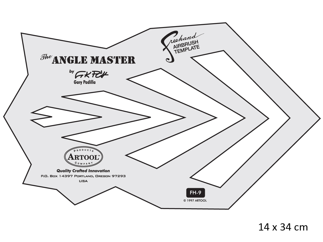 ARTOOL FH 9 SP The Angle Master Freehand Airbrush Template by Gary Padilla