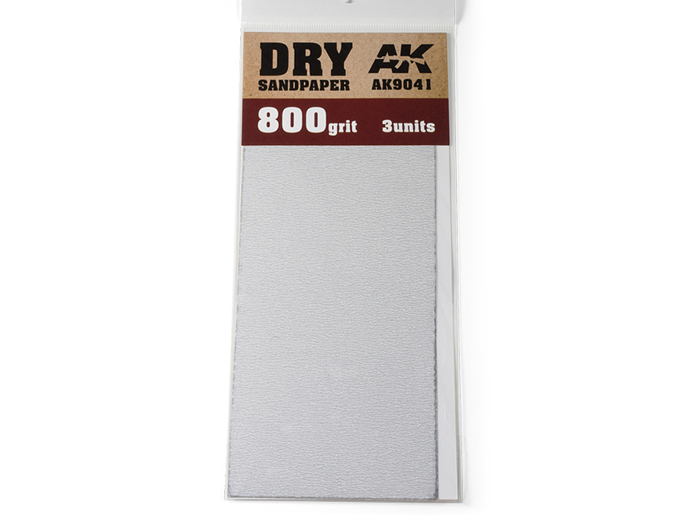 AK AK9041 Dry Sandpaper 800 Grit (3pcs)