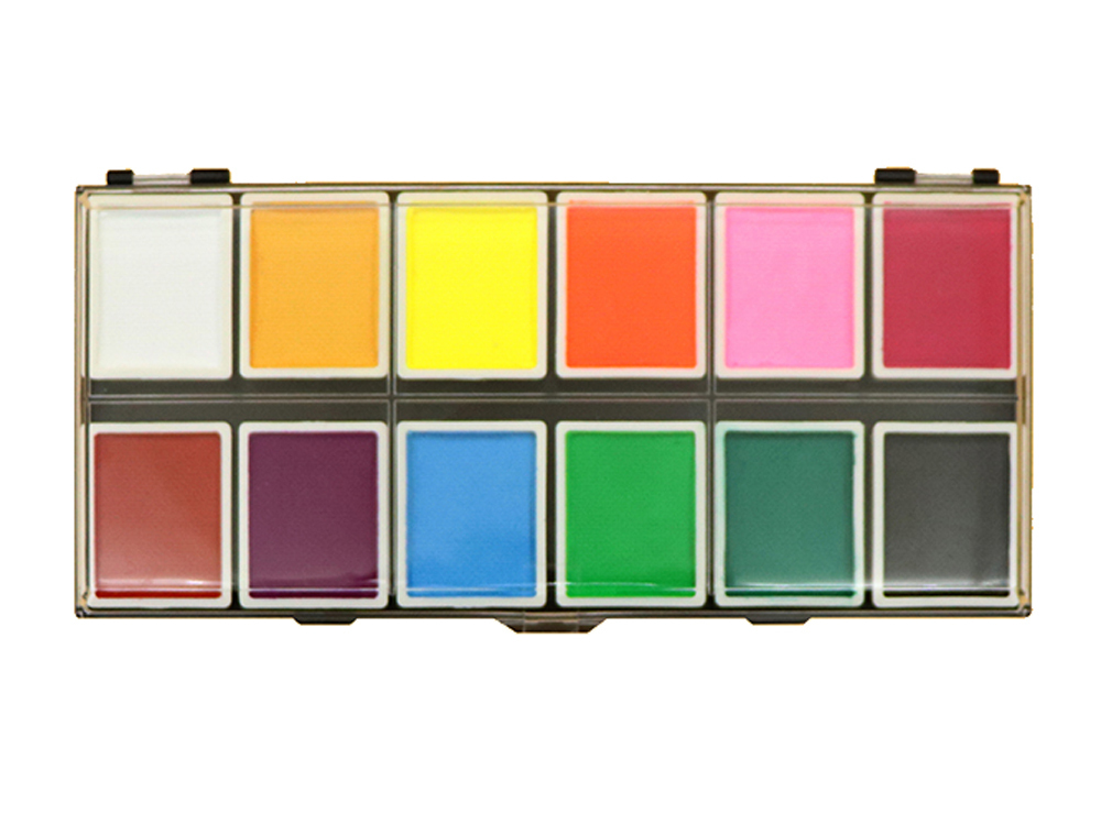 Bodypainting Facepainting set of water colors - 12 Colors (12x10g)
